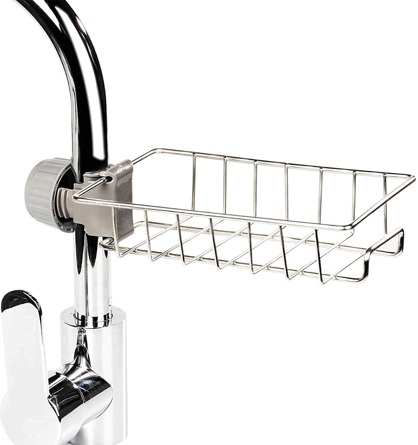 Sleek Stainless Steel Sink Organizer