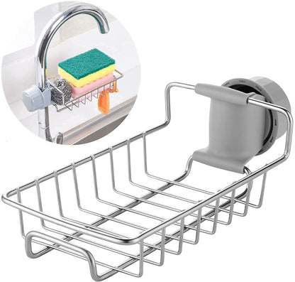 Sleek Stainless Steel Sink Organizer