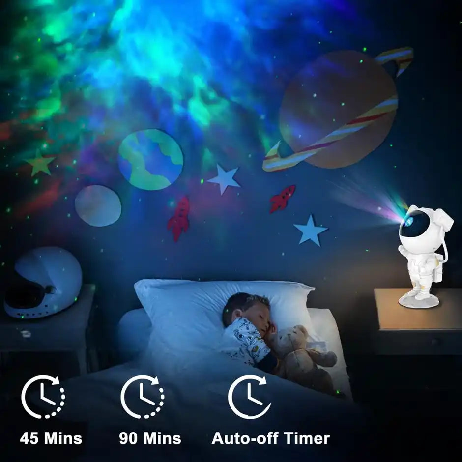 Cosmic Astronaut LED Star Projector Light – Galaxy Ambient Lamp for Bedroom & Home decor