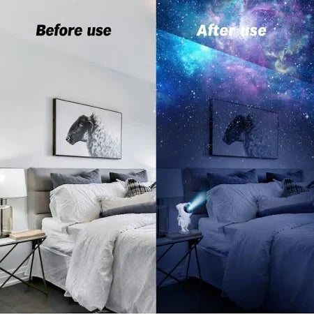 Cosmic Astronaut LED Star Projector Light – Galaxy Ambient Lamp for Bedroom & Home decor