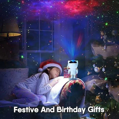 Cosmic Astronaut LED Star Projector Light – Galaxy Ambient Lamp for Bedroom & Home decor