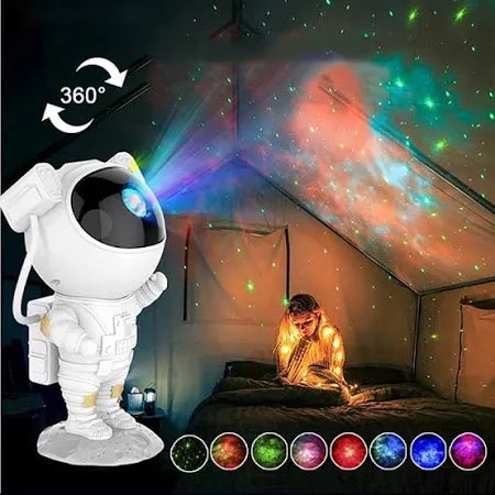 Cosmic Astronaut LED Star Projector Light – Galaxy Ambient Lamp for Bedroom & Home decor